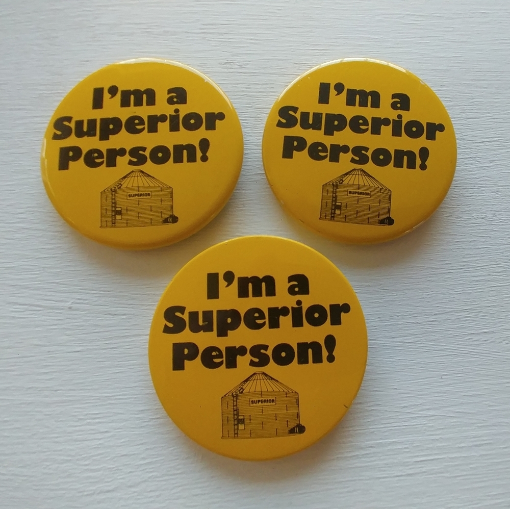 Vintage 1960s Yellow Superior Oil Company Button Lot